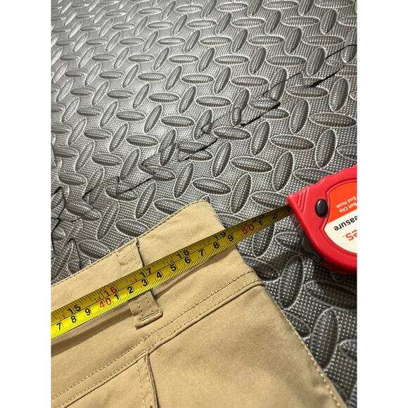 Athleta Tan Dry Dipper Wide Leg Hiking Travel Cargo Pants Size 16 bootcut 683761 - Picture 6 of 8